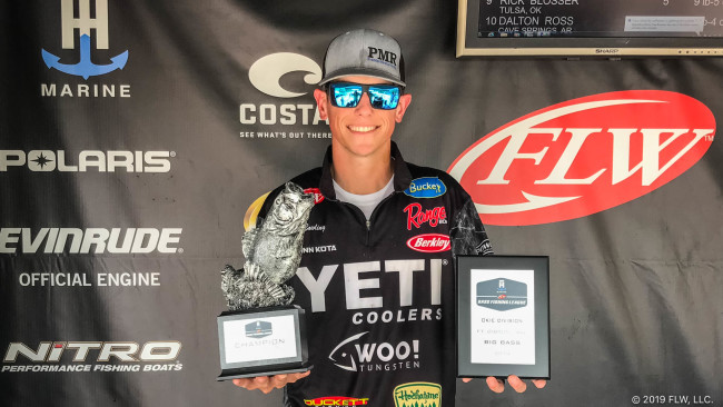 OKLAHOMA'S BOWLING WINS T-H MARINE FLW BASS FISHING LEAGUE TOURNAMENT ON BROKEN BOW LAKE